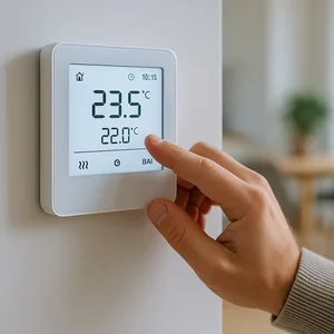 Icon für digitales Thermostat zur smarten Temperatursteuerung Icon Digitales Thermostat zur Steuerung der Raumtemperatur