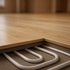 Icon für Fußbodenheizung mit gleichmäßiger Wärmeverteilung Icon Fußbodenheizung für gleichmäßige Wärme